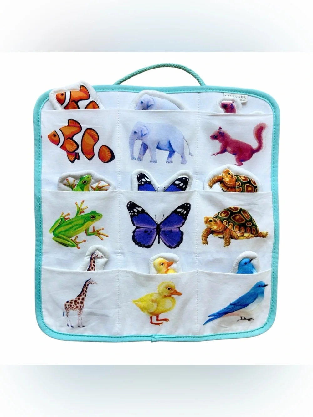 Lovevery Realist Play Kit 19-21Mo‎ Quilted Critter Pockets Animals Complete set!